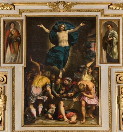 Chapel of Our Lady of the People, Second Span South Side, Resurrection (1594) by Giovanni Battista Trotti