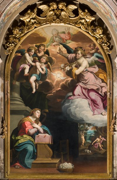 South Transept, Altar of the Annunciation, Altarpiece (1594) by Giovanni Battista Trotti