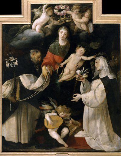 Madonna of the Rosary by Giovanni Battista (1567 1633) Crespi