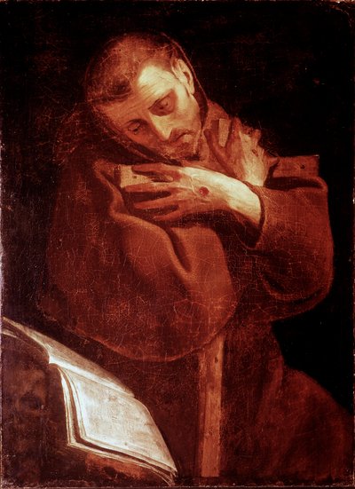 Saint Francis of Assisi in Prayer by Giovanni Battista  Crespi