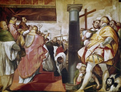Quadroni de San Carlo: Erection of the Cross in Milan by Giovanni Battista  Crespi