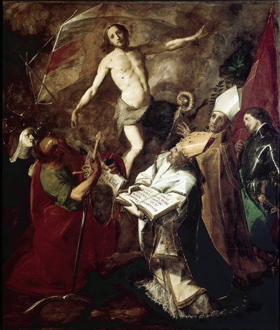 The Resurrection with Saints by Giovanni Battista  Crespi