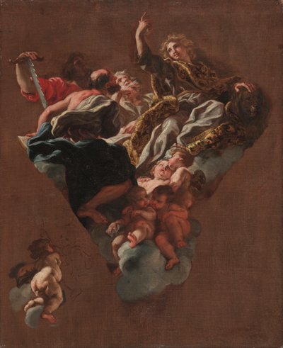 Sketch for "The Four Prophets of Israel" (detail) by Giovanni Battista (1639 1709) Gaulli