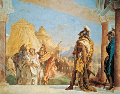 Eurybates and Talthybius Leading Briseis to Agamemnon by Giovanni Battista Tiepolo