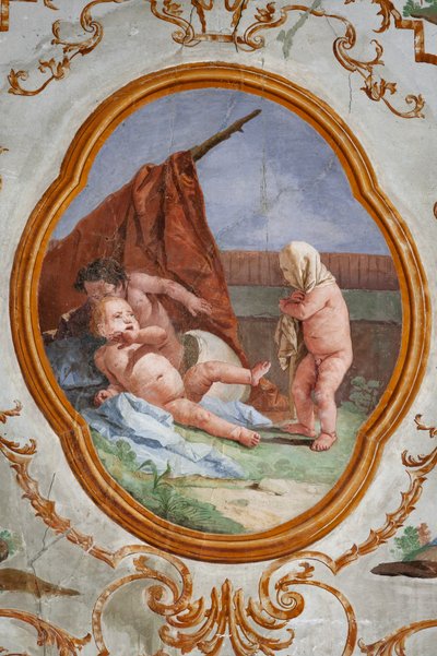 Guest Lodgings, the Room of the Putti, Medallion with Putti: 