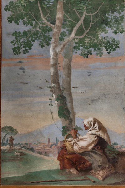 Old Peasant Woman with a Basket of Eggs, from the 