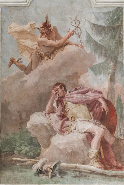 Palazzina (Small Building), the Third Room or Room of the Aeneid: "Aeneas Dreams of Mercury Who Orders Him to Leave" by Giovanni Battista Tiepolo