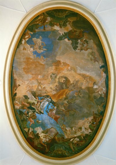 The Coronation of the Virgin by Giovanni Battista (1696-1770) Tiepolo
