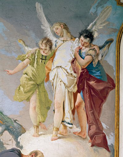 Abraham and angels (detail) by Giovanni Battista Tiepolo