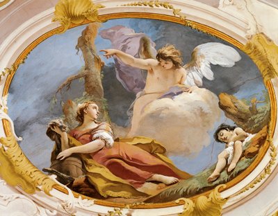Angel Comforts Hagar in Wilderness by Giovanni Battista Tiepolo