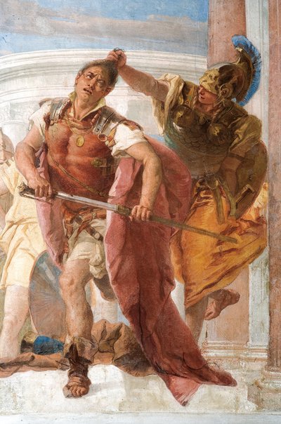 Minerva Restraining Achilles from Killing Agamemnon (detail) by Giovanni Battista Tiepolo