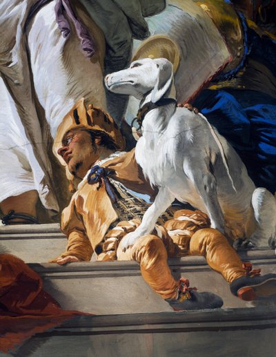 Dwarf and Dog (detail) by Giovanni Battista Tiepolo