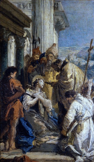 The Communion of Saint Lucia. Museo del Castello. Milan by Giovanni Battista Tiepolo