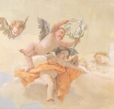 Glory of Angels, fresco (detail), Oratory of Purity, Udine by Giovanni Battista Tiepolo