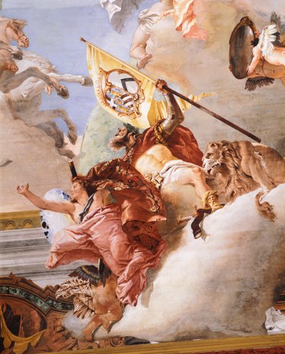 Wedding Allegory by Giambattista Tiepolo, Detail, Ceiling of the Nuptial Allegory Room, Ca