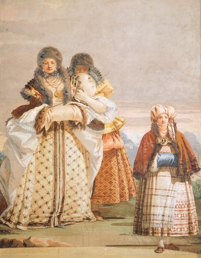 Winter walk (detail) by Giovanni Battista Tiepolo