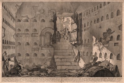 View of an Ancient Sepulchral Chamber Discovered in 1736 near Rome, Italy by Giovanni Battista (after) Piranesi