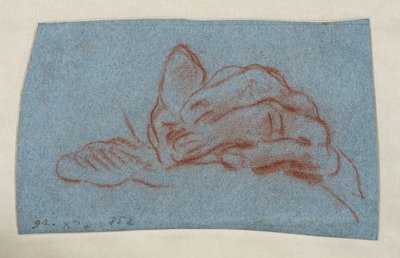 Study of a Left Hand, c.1750-1754 by Giovanni Battista (attr. to) Tiepolo