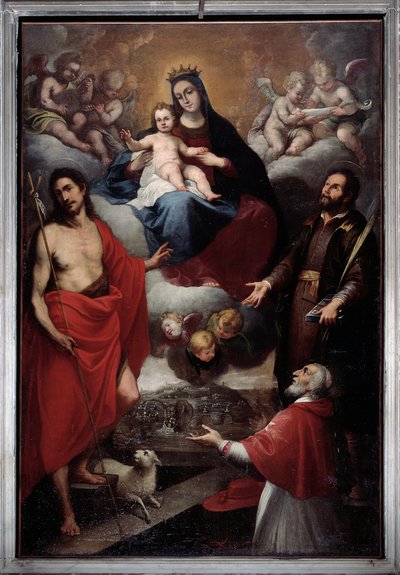 Virgin with St John the Baptist and St Lawrence by Giovanni Battista Baiardo