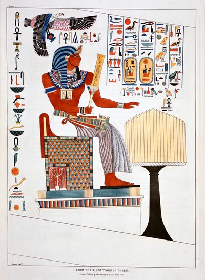 Mural from the Kings Tombs in Thebes, 1820 by Giovanni Battista Belzoni