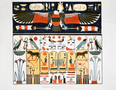 Mural from the Tombs of the Kings at Thebes by Giovanni Battista Belzoni