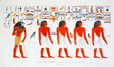 Mural from the Tombs of the Kings at Thebes by Giovanni Battista Belzoni