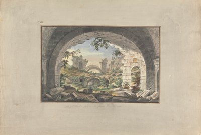 Ruins at Pergamon, Probably of the Amphitheatre by Giovanni Battista Borra