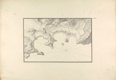 Topographical Map of Halicarnassus at its Harbor by Giovanni Battista Borra