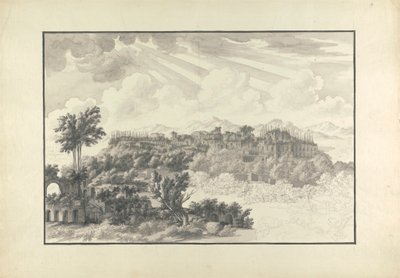Unfinished View of the Palatine in Rome by Giovanni Battista Borra
