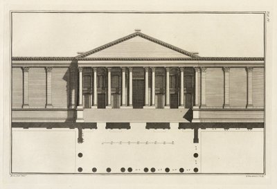 Upright of the Grand Entrance to the Court of the Temple, 1753 by Giovanni Battista Borra
