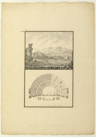 View and Plan of the Theatre of Hierapolis (now Pamukkale) by Giovanni Battista Borra