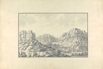 View of Hill Towns or Ruins near Damascus by Giovanni Battista Borra