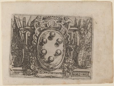 Dedication to Don Pietro Medici from "Bizzarie di varie Figure" by Giovanni Battista Bracelli