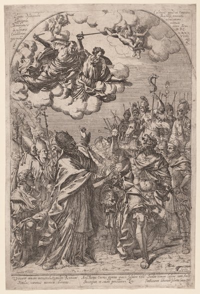 Attila at the Gates of Rome by Giovanni Battista Bracelli, after Alessandro Algardi