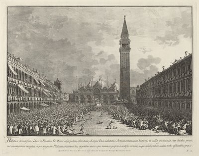 The Doge Carried Around the Piazza San Marco, 1763-1766 by Giovanni Battista Brostoloni