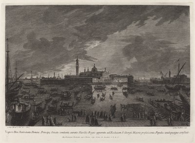 Christmas Eve Procession to San Giorgio Maggiore by Giovanni Battista Brustolon after Giovanni Battista Moretti