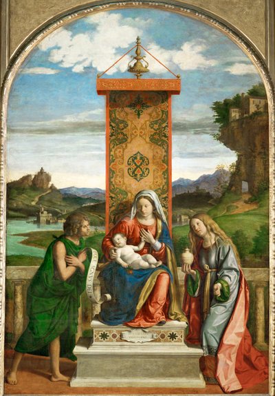 The Virgin and Child between Saint John the Baptist and Saint Magdalene by Giovanni Battista Cima da Conegliano