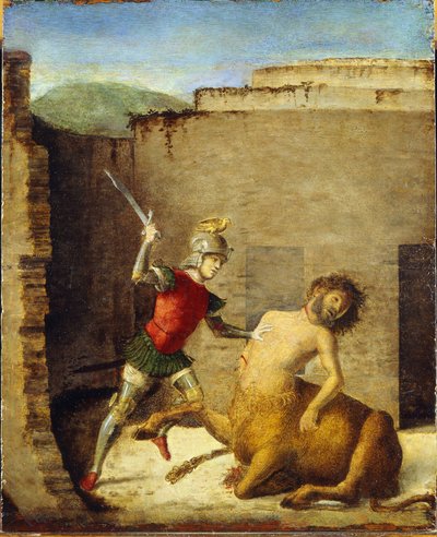 Theseus Slaying Minotaur by Giovanni Battista Cima da Conegliano