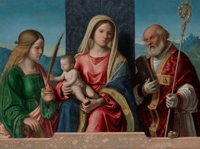 Virgin and Child with Saints Catherine and Nicholas by Giovanni Battista Cima da Conegliano