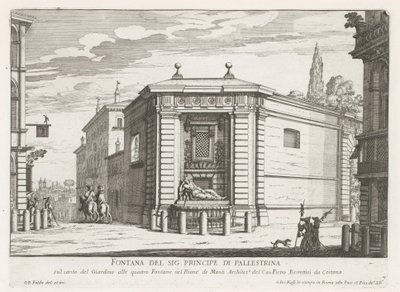 Diana Fountain of the Quattro Fontane in Rome by Giovanni Battista Falda