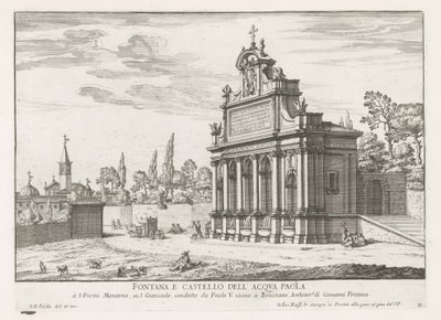 Fountain of Acqua Paola in Rome by Giovanni Battista Falda