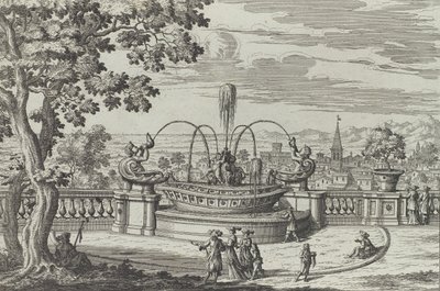 Fountain of Belvedere at Frascati by Giovanni Battista Falda