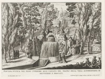 Fountain in the Gardens of the Villa Aldobrandini in Frascati by Giovanni Battista Falda