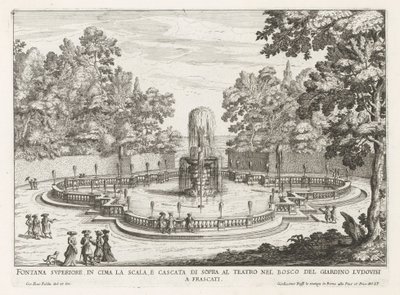 Fountain in the Gardens of Villa Torlonia in Frascati by Giovanni Battista Falda