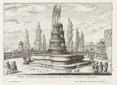 Fountain in the gardens of the Villa Torlonia in Frascati by Giovanni Battista Falda