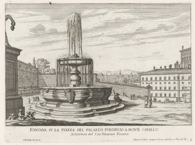 Fountain on Piazza del Quirinale in Rome by Giovanni Battista Falda