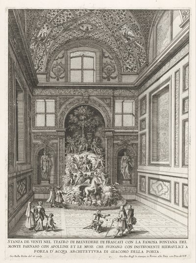 Stanza dei Venti in the Gardens of Villa Aldobrandini in Frascati by Giovanni Battista Falda