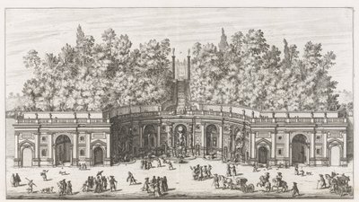 Teatro delle Acque in the Gardens of Villa Aldobrandini in Frascati (Fontane delle ville di Frascati) by Giovanni Battista Falda