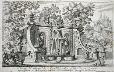 Theatre Fountain at the Villa Aldobrandina, Frascati, from 