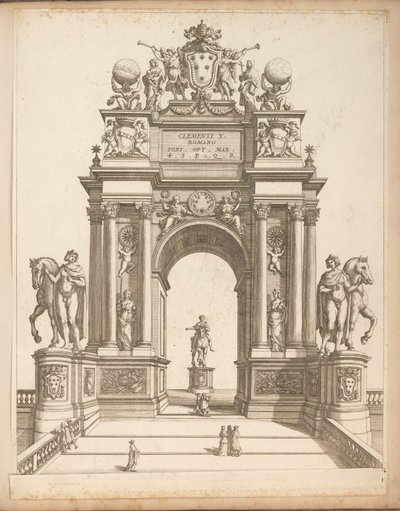 Triumphal Arch in Honor of Pope Clement X by Giovanni Battista Falda